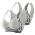 thumbnail image 1 of Breezora Full Coverage Bras Women Wirefree Support Lift Anti Sagging Comfort Seamless Everyday TShirt Bra M Size Blue, 1 of 2