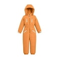 thumbnail image 1 of Breezora Girls Insulated Ski Suit One Piece with Hood for Cold Weather Playtime and Sports 170 Size Orange, 1 of 9