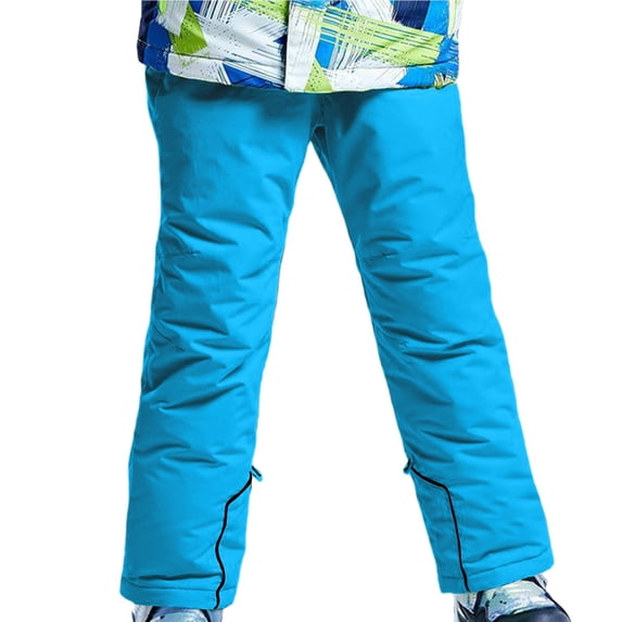 Breezora Insulated Snow Bib Overalls for Toddler Boys and Girls Waterproof Winter Pants Warm Puffer Snowsuit for Ski and Cold Days 6 Size Blue