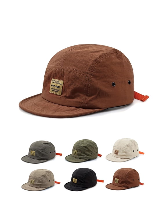 Japanese Streetwear Snapback Cap Breathable 5 Panel Flat Brim Hat Casual Skateboard Hipster Cap for Women Men Daily Outfit