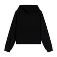 thumbnail image 1 of Breezora Kids Solid Color Pullover Hoodie Lightweight Long Sleeve Sweatshirt Cozy Everyday Top for Boys and Girls 110 Size Black, 1 of 9
