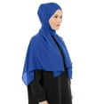 thumbnail image 1 of Breezora Lightweight Chiffon Hijab Scarf Long Head Covering Shawl for Daily Wear Blue, 1 of 3