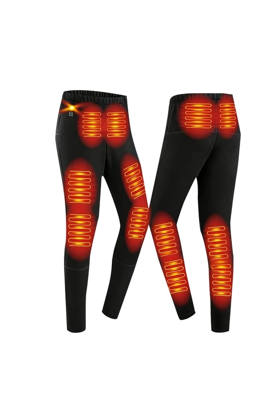 Men Heated Pants with Battery Packs for Extreme Cold Weather Thermal Base Layer Winter XXXXL Size Black