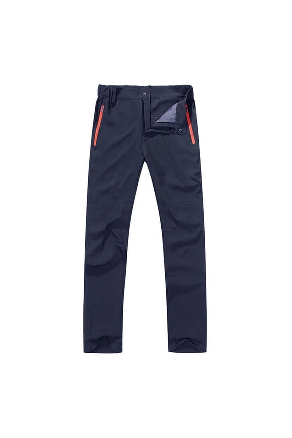Men's All-Weather Hiking Pants with Windproof Quick-Dry Fabric for Outdoor Trekking and Mountaineering XL Size Navy