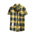 thumbnail image 1 of Breezora Men's Button Down Shirt Casual Short Sleeve Classic Lapel Collar Regular Fit Lightweight Summer Beach Vacation Tops XXXXL Size Beige, 1 of 3