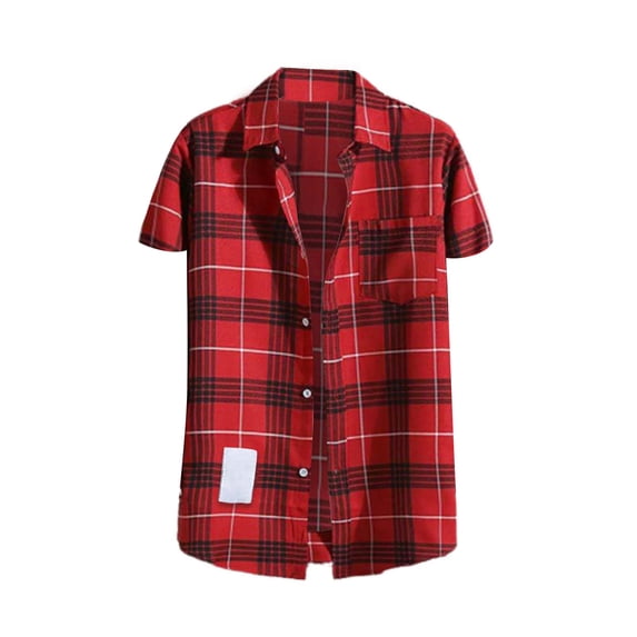 Breezora Men's Button Down Shirt Casual Short Sleeve Classic Lapel Collar Regular Fit Lightweight Summer Beach Vacation Tops XXXXL Size Pink