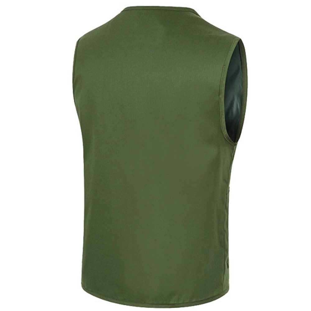 Breezora Men's Casual Multi Pocket Zipper Sleeveless Jacket Vest Coat ...