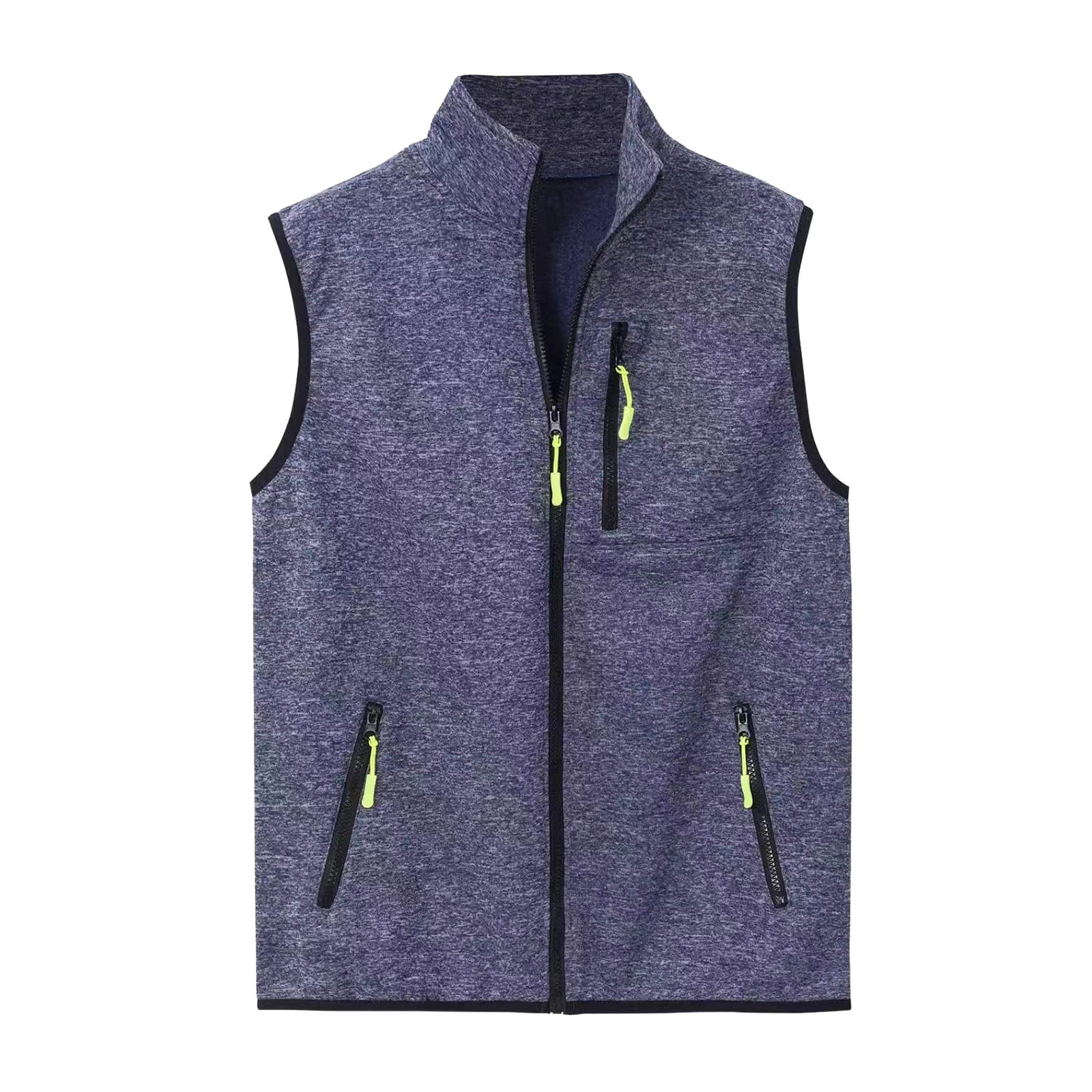 Breezora Men's Fashion Zipper Hoodie Casual Sports Vest with Chic ...