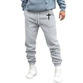 thumbnail image 1 of Breezora Men's Printed Jogger Sweatpants with Pockets High Waist Design Artistic Patterns Slim Cuff Sweatpants for Street Style XXXL Size Grey, 1 of 3