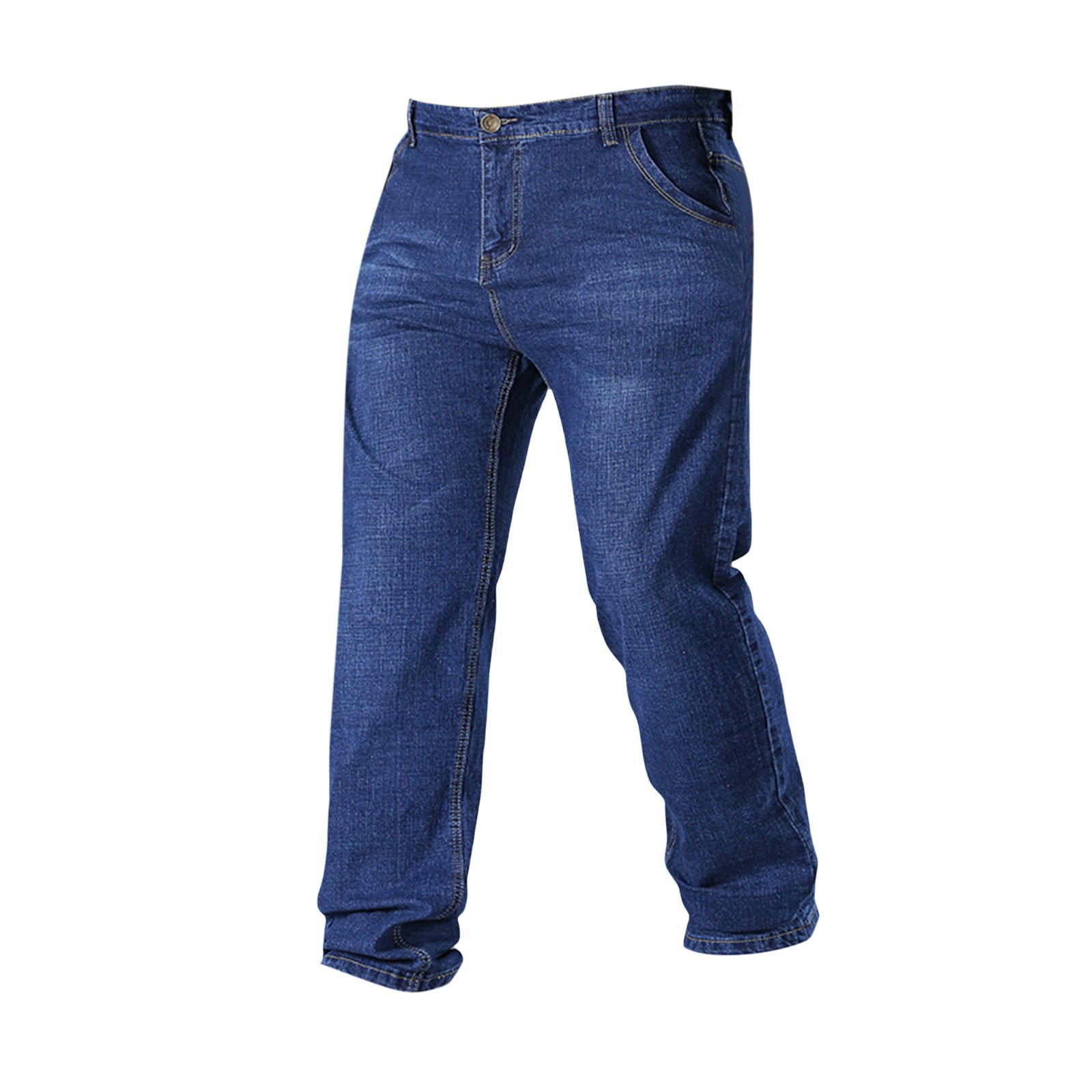 Breezora Men's Winter Casual Denim Pants with Fleece Lining Thickened ...