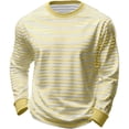 thumbnail image 1 of Breezora Mens Spring Summer Casual Linen Cotton V Neck T Shirts Breathible Short Sleeve Tee Tops S Size Light Yellow, 1 of 5
