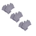 thumbnail image 1 of Breezora Mens and Womens Fingerless Stretch Knit Gloves Touchscreen Design for Writing Cycling and Outdoor Activities Gray 3Pairs, 1 of 7