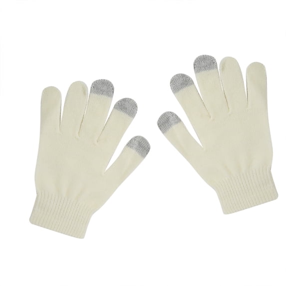 Breezora Mens and Womens Non Slip Fingerless Knit Gloves Stretch Design with Grip for Cycling and Everyday Use Beige