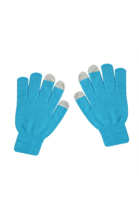 Mens and Womens Non Slip Fingerless Knit Gloves Stretch Design with Grip for Cycling and Everyday Use Light blue
