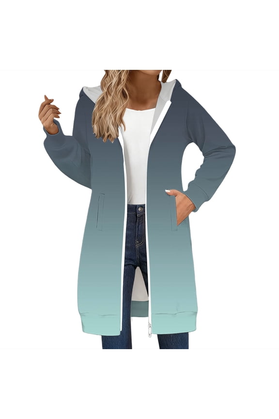Mid Length Fleece Sweatshirt For Women Double Zip Up Fall Winter Everyday Warm Layering Essential XXL Size Grey