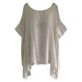 thumbnail image 1 of Breezora Plus Size Womens Casual Loose Fit Cotton Shirt Breathable Comfortable Summer Tops for Everyday Wear L Size, 1 of 3