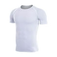 thumbnail image 1 of Breezora Quick-Dry Compression Top for Men Moisture Wicking Workout Shirt Gym Fitness Basketball Training Gear S Size White, 1 of 5