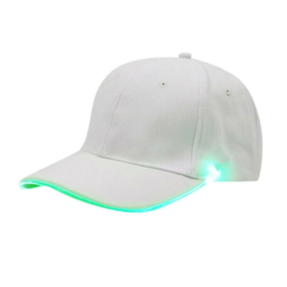 Breezora Rechargeable LED Light Up Baseball Cap Glow Party Adjustable Unisex Night Visibility Hat Green