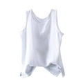 thumbnail image 1 of Breezora Relaxed Fit Knit Tank Top for Women Round Neck Breathable Cotton Linen Blend Sleeveless Camisole Summer Wardrobe XXL Size White, 1 of 4
