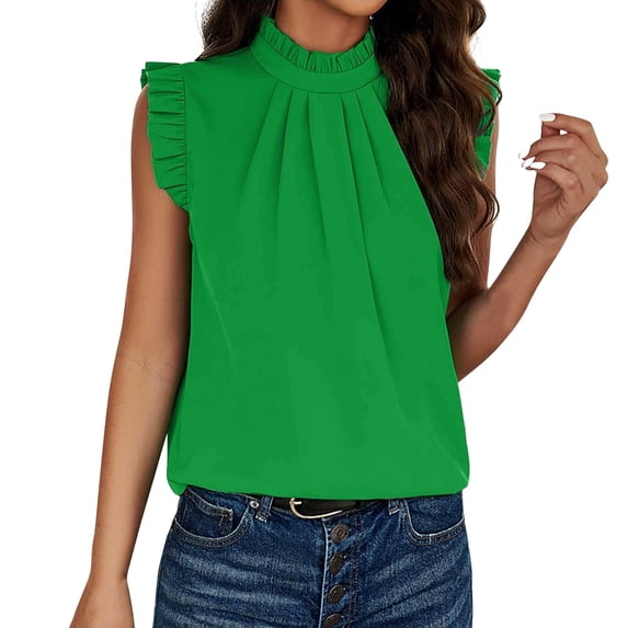 Breezora Romantic Square Neck Lace Trim T Shirt Women's Airy Short Sleeve Summer Top M Size Green