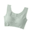 thumbnail image 1 of Breezora Seamless Sports Bra Women Wirefree Yoga Running Breathable Quick Dry Comfort Support Activewear Top L Size Green, 1 of 9