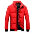 thumbnail image 1 of Breezora Stand Collar Short Puffer Jacket Women Cotton Thick Warm Lightweight Coat Casual Comfortable Outdoor XXXXXL Size Red, 1 of 5