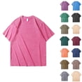 Breezora Unisex Oversized Cotton T Shirt Loose Wash Solid Basic Tee ...