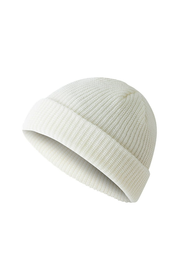 Unisex Winter Warm Thick Cuffed Knit Skull Cap Beanie Hat With Faux Fur Pom Pom For Men Women Cold Weather Outdoor