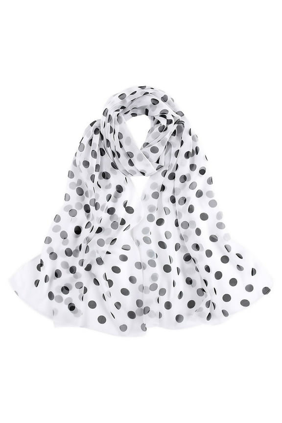 Vintage Floral Print Scarf Lightweight Cotton Linen Wrap Boho Chic Head Cover Accessory for Women White