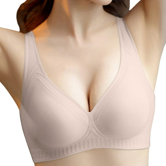 Breezora Wireless Full Coverage Bra Comfort Support Seamless Design Soft Fabric Everyday M Size Pink