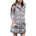 thumbnail image 1 of Breezora Women Casual Loose Hooded Sleeveless Long Vest Coat with Zipper Pockets Plus Size Long Grey, 1 of 5