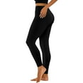 thumbnail image 1 of Breezora Women Elastic Mid Waist Yoga Pants for Daily Workout Sessions and Casual Sport Activities M Size Black, 1 of 9