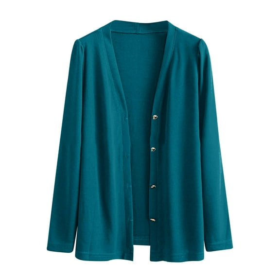 Breezora Women Long Sleeve Ice Silk Knit Cardigan with V Neck and Skirt Set for Autumn Fashion and Comfortable Layering in Daily Wear XXXL Size Blue