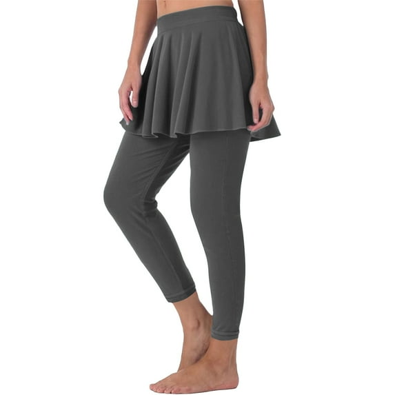 Breezora Women's Athletic Skirt with Built-in Shorts High Waist Pleated Tennis Skort for Running and Summer Activities XL Size Dark Gray