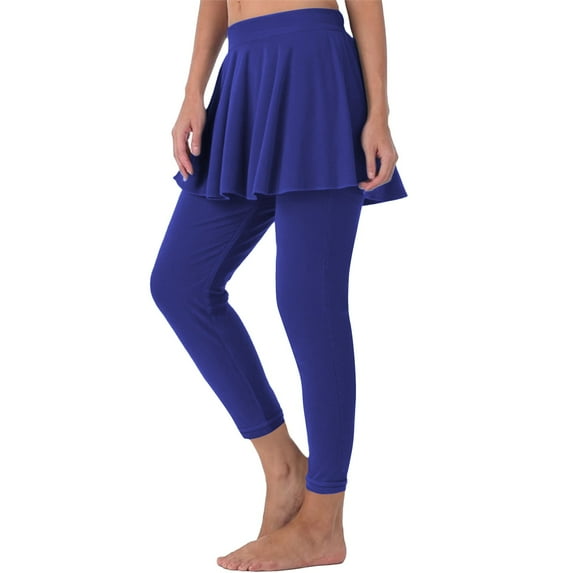 Breezora Women's Athletic Skirt with Built-in Shorts High Waist Pleated Tennis Skort for Running and Summer Activities XS Size Blue