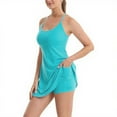thumbnail image 1 of Breezora Women's Built-in Shorts Active Dress with Removable Padding Backless Workout Outfit for Movement XXXXL Size Blue, 1 of 3