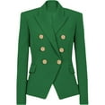 thumbnail image 1 of Breezora Women's Casual Button Down Blazer Jacket Lightweight Spring Autumn Short Coat Lounge Suit S Size Green, 1 of 9