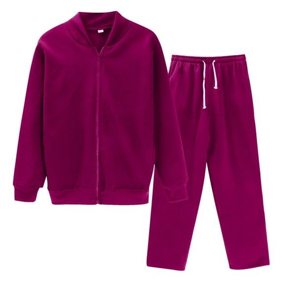 Breezora Women's Casual Hooded Sweatshirt and Pants Set Comfortable Sporty Two Piece Lounge Wear XL Size Wine
