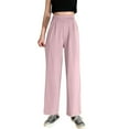 thumbnail image 1 of Breezora Women's Classic Straight Leg Trousers with Comfort Waist for Office and Smart Casual L Size Pink, 1 of 5