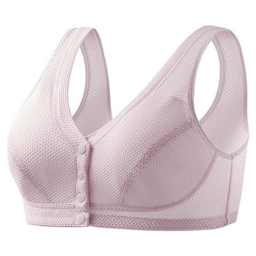 Breezora Women's Comfortable Front Closure Bra Breathable Wireless Support Everyday Wear 44 Size