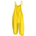 thumbnail image 1 of Breezora Women's Comfortable Wide Leg Jumpsuit with Adjustable Straps and Side Pockets for Summer Wear XL Size Yellow, 1 of 3