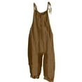 thumbnail image 1 of Breezora Women's Comfortable Wide Leg Jumpsuit with Adjustable Straps and Side Pockets for Summer Wear XXXXL Size Coffee, 1 of 3