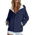 thumbnail image 1 of Breezora Women's Functional Softshell Jacket Windproof Rain Resistant Breathable Hooded Outdoor Active Wear M Size Navy, 1 of 9