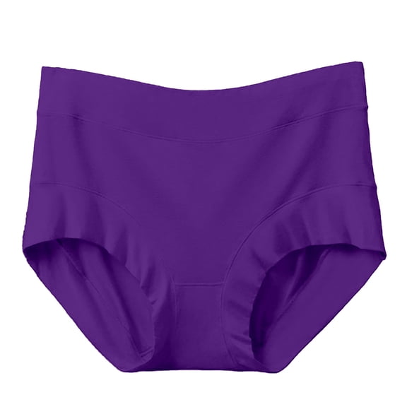 Breezora Women's High Waist Plus Size Underwear Loose Comfortable with High Resilience for Casual Everyday Wear XXXXL Size Purple