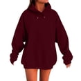 thumbnail image 1 of Breezora Women's Oversized Cotton Hoodie Pullover Sweatshirt Soft Warm Winter Essential for Casual Street Style XXXL Red, 1 of 5