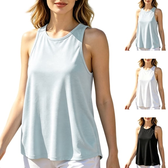 Breezora Women's Reflective Racerback Tank Top Breathable Lightweight ...