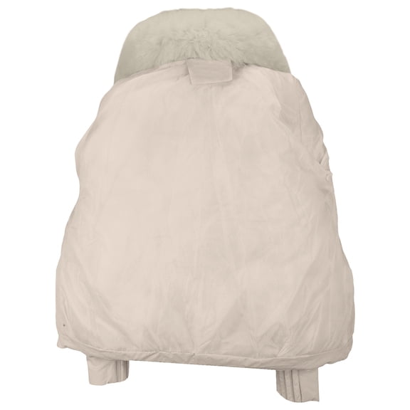 Breezora Women's Short Puffer Jacket with Large Collar Korean Style Warm Winter Coat Lightweight Thermal Outerwear XXXL Size Khaki