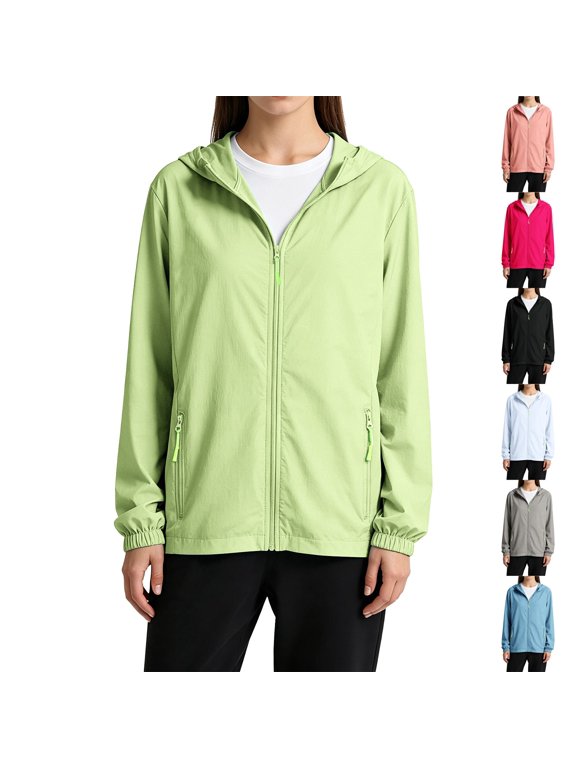 Women's UPF Sun Protection Casual Jacket Ice Silk Breathable Lightweight Outdoor Summer