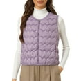 thumbnail image 1 of Breezora Women's Winter Lightweight Sleeveless Cotton Vest with Down Insulation Jacket for Thermal Warmth and Outdoor Activities XXL Size Light Violet, 1 of 4