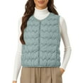 thumbnail image 1 of Breezora Women's Winter Lightweight Sleeveless Cotton Vest with Down Insulation Jacket for Thermal Warmth and Outdoor Activities XXL Size Mint Green, 1 of 4